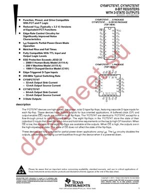 CY74FCT574CTSOCE4 datasheet  